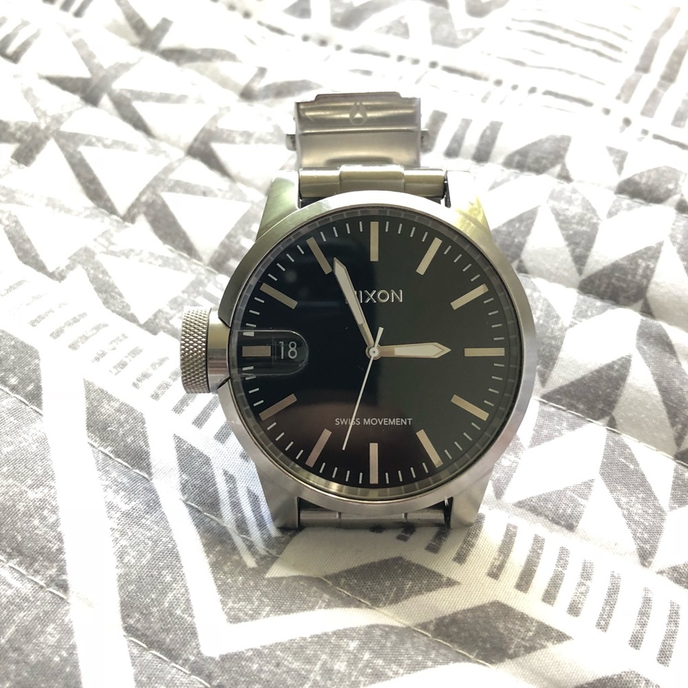 Men’s Nixon silver corporal watch